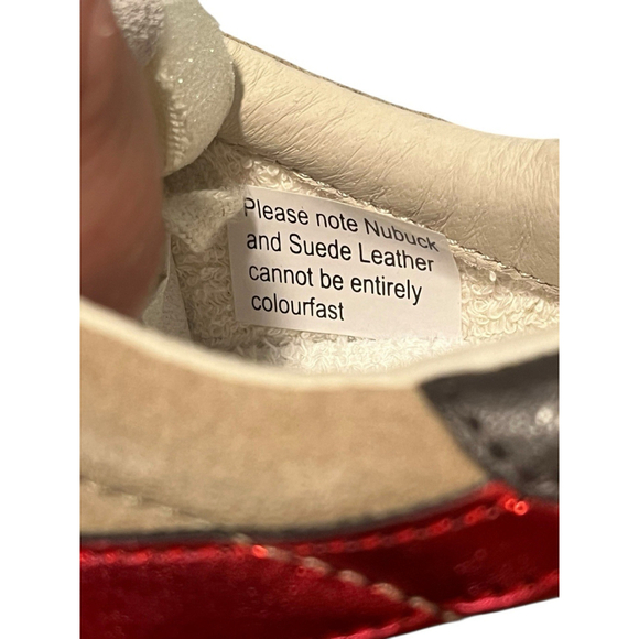 Gola Elan Glitz Trainer Sneaker Womens Size 6 Brown Red Suede Lace Up Shoes NIB - Picture 5 of 11